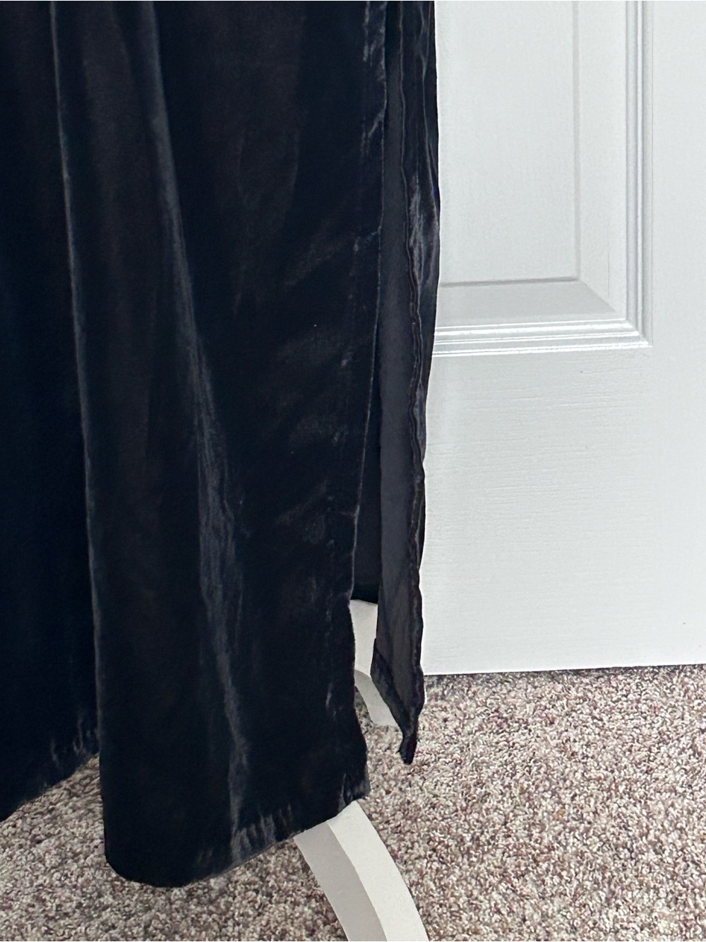 Old Navy Velvet Slip Dress with Side Slit Midnight Blue Size Large - Picture 4 of 9